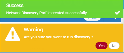 Run Discovery option when profile is created