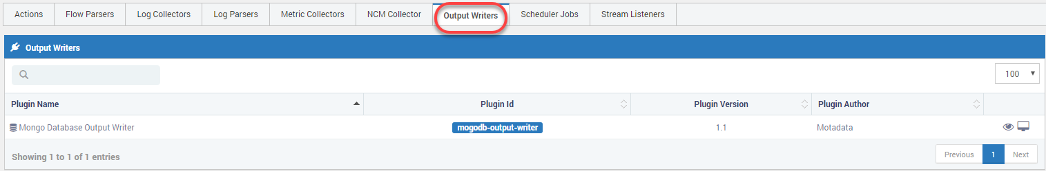 Output Writer plugins