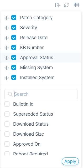 Show/Hide Column