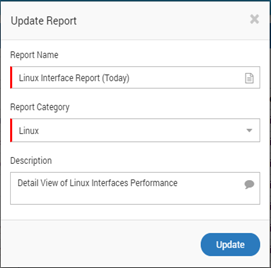 Update Report Details Popup