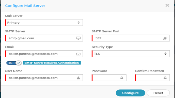 configure mail server