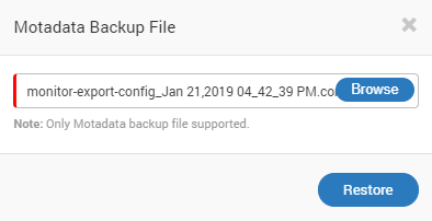 Restore Motadata Backup