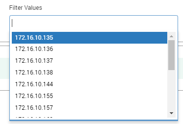 Select a Filter Value