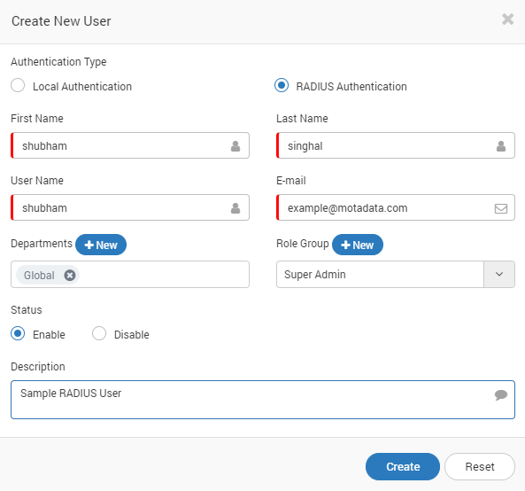 Create RADIUS Uses