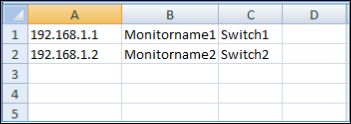 Sample CSV Format to create discovery profile