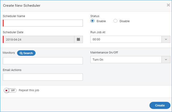 create monitor maintenance job