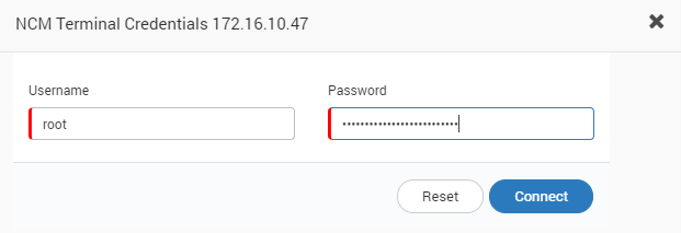 Authentication to access NCM Terminal