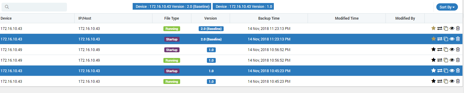 Set Backups to Compare