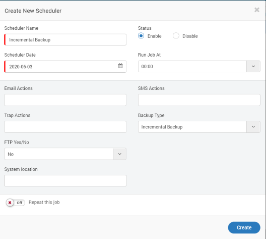 Incremental Backup Job