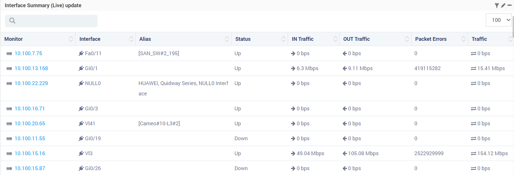 interface summary live