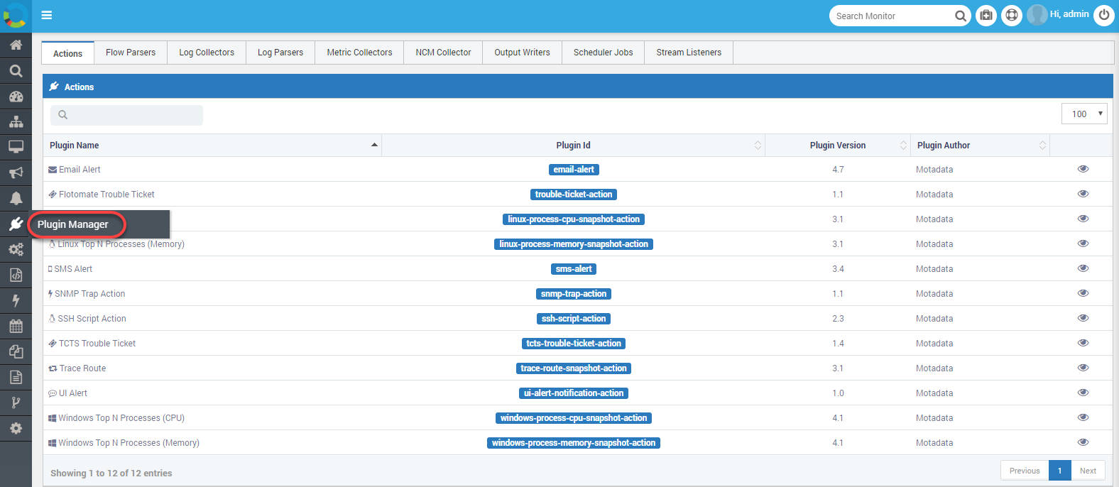 plugin manager home page