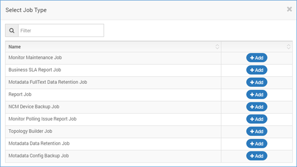 available scheduler jobs