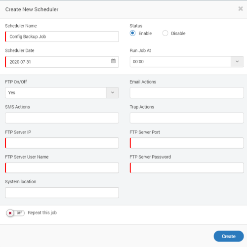 Scheduler for Config Backup Job