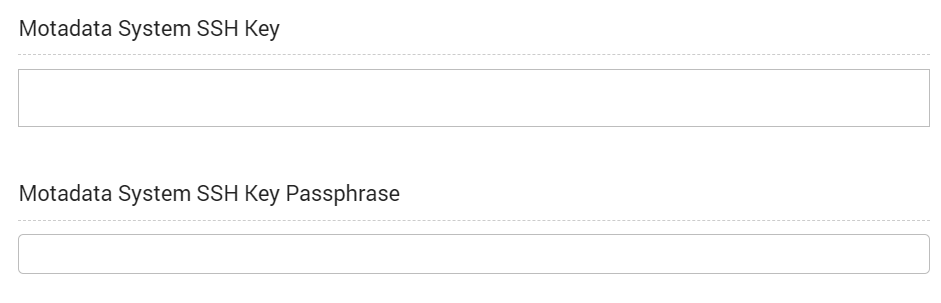 Motadata System SSH Key and Passphrase