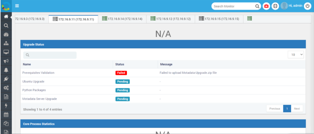 RPE Failure message