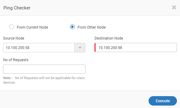 Check IP address from source to destination