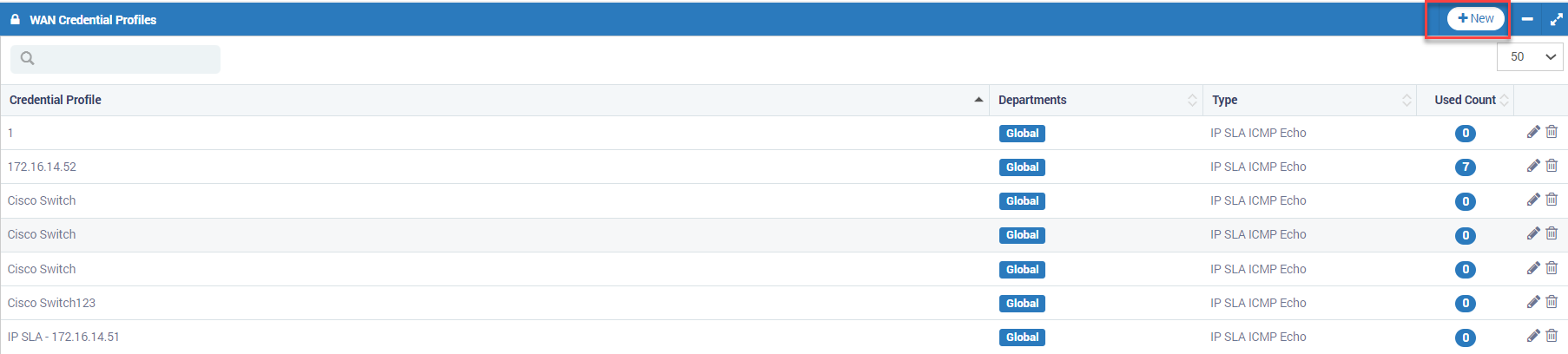 Create Credential profile