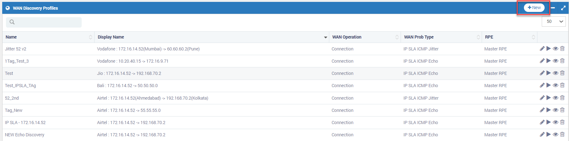 WAN Discovery Profile