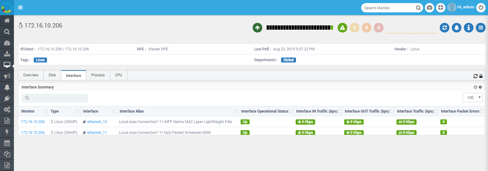 Interface Metrics