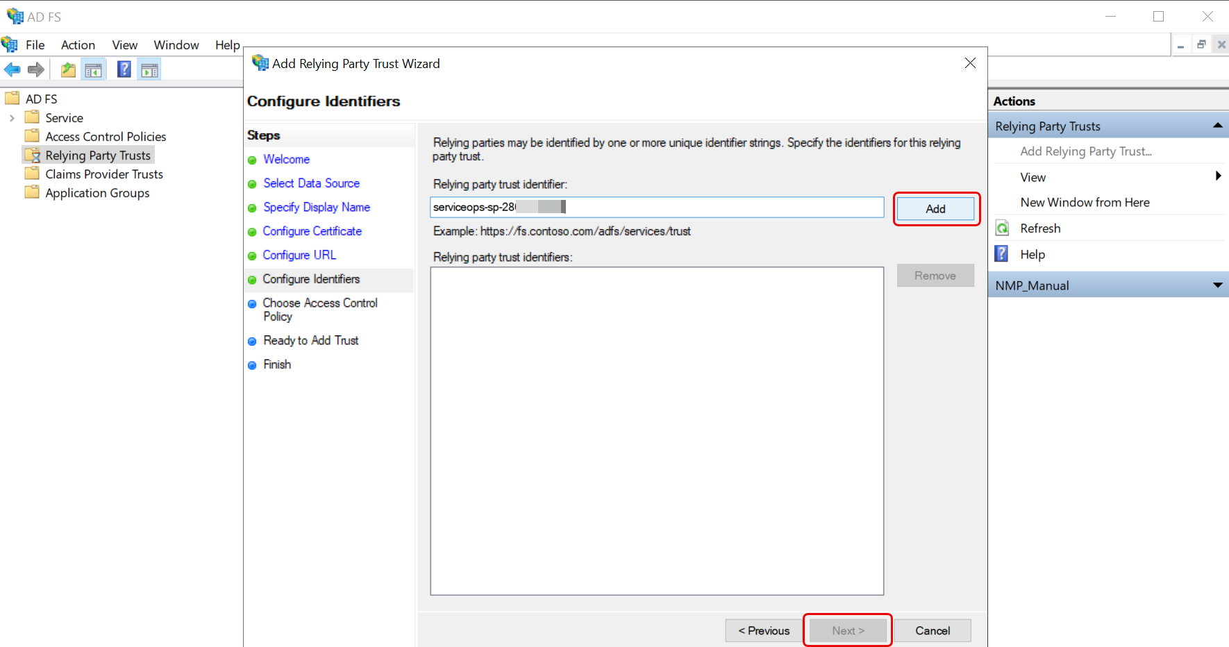 Configure Identifiers