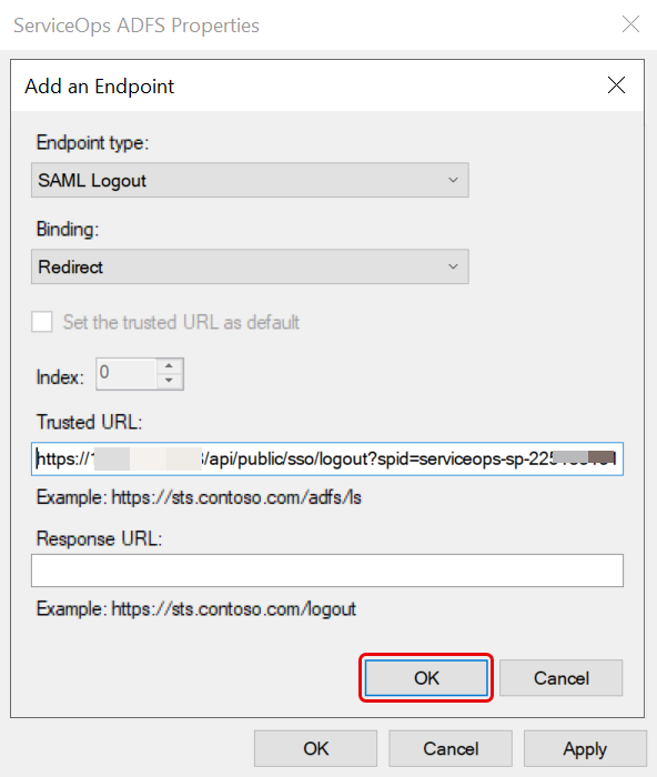 Adding SAML Logout Endpoint