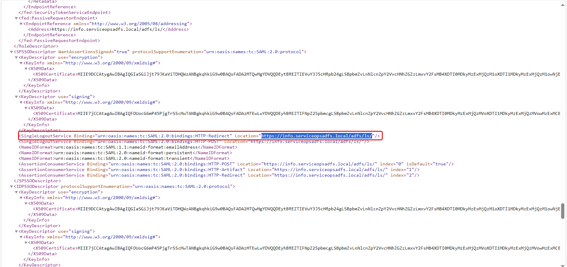 Federationmetadata.xml File