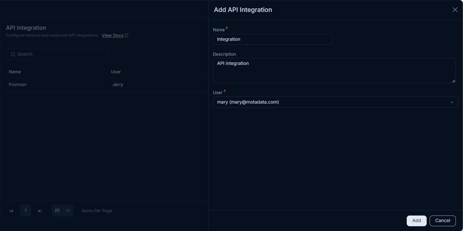 Add API Integration
