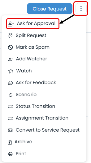Ask for Approval Option
