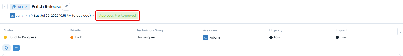 Pre-Approved Release