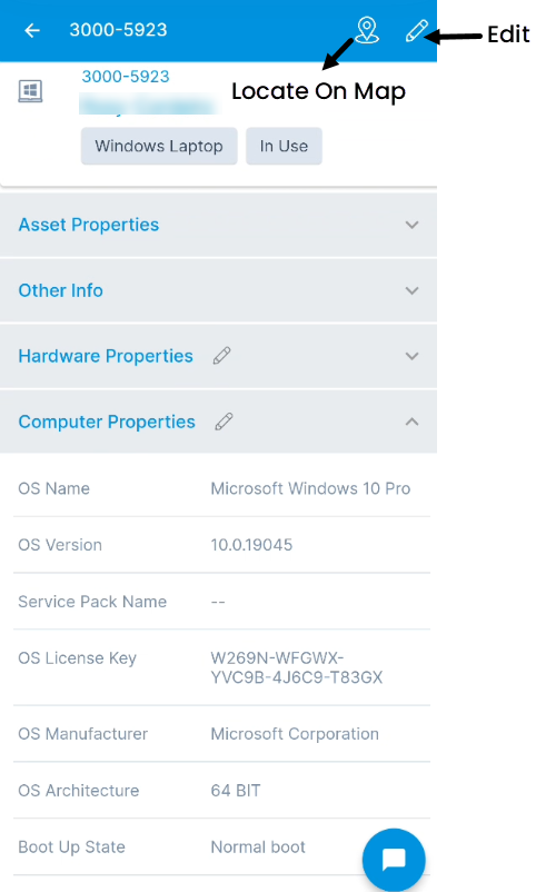 Hardware Asset Details Page