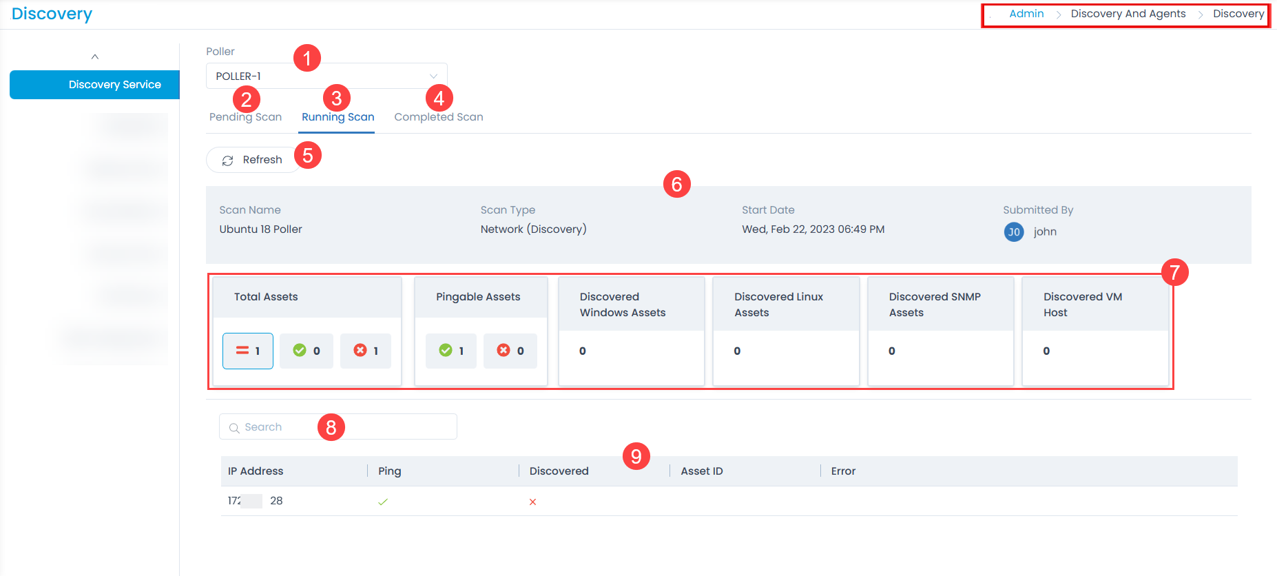 Asset Discovery Page