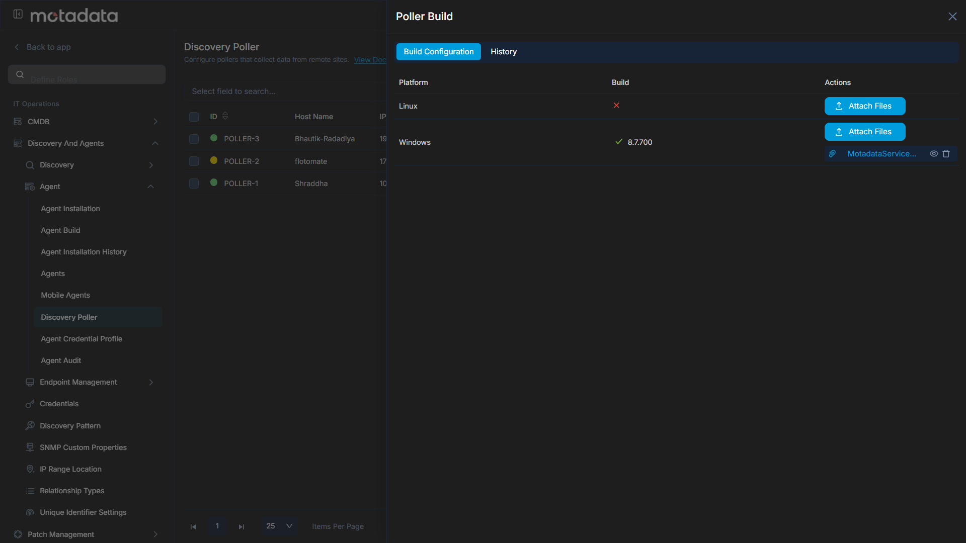 Poller Build Upload Popup