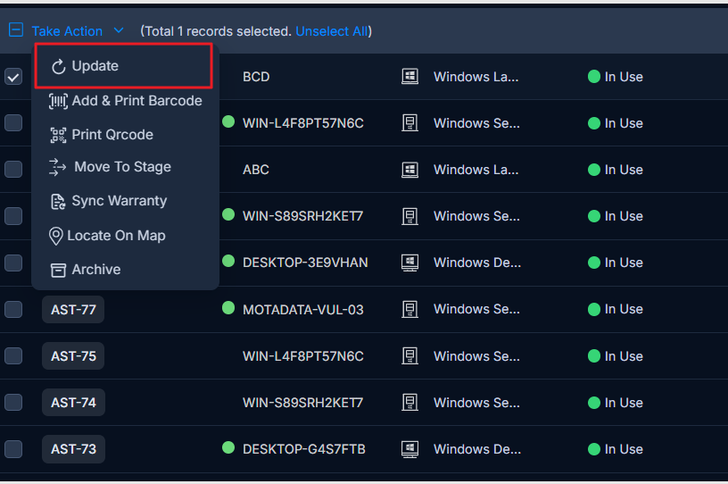 Update Option