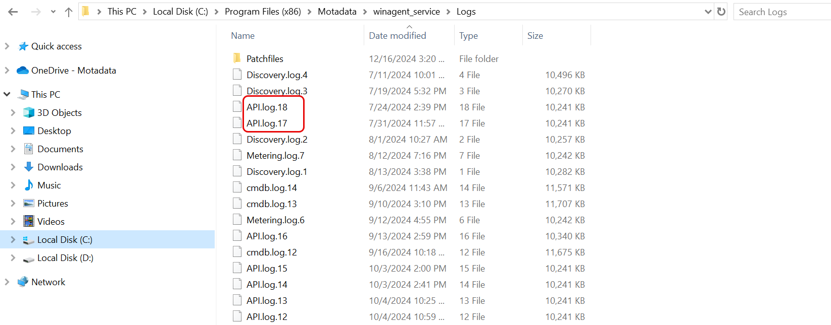 API Logs