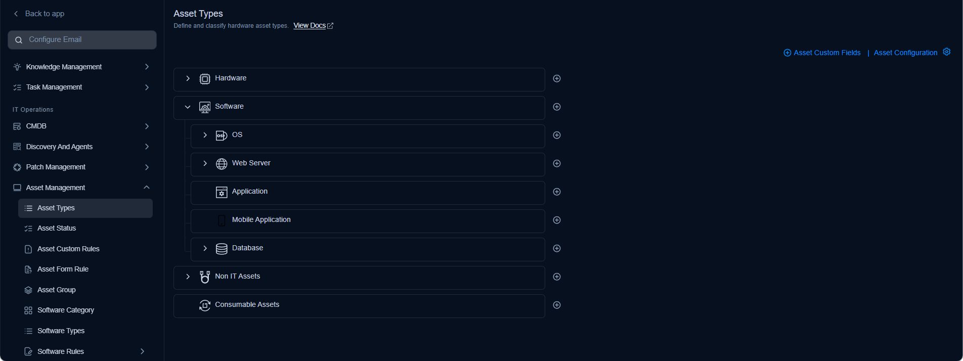Software Asset Type