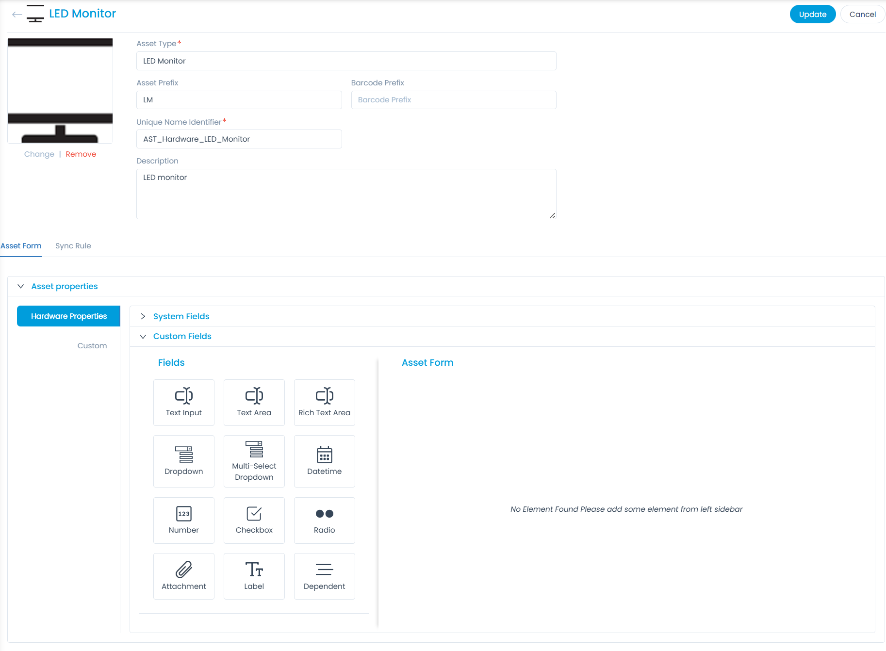 Adding a Sub Asset Type