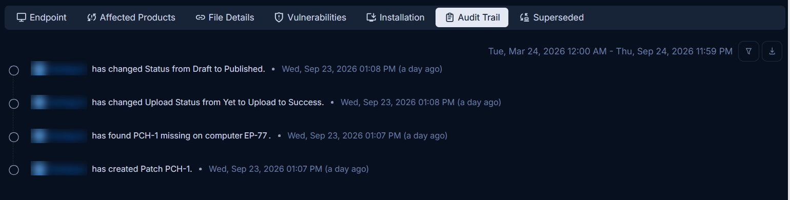 Audit Trail Tab