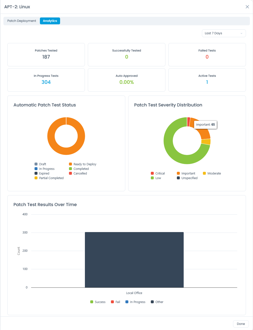 Viewing Automatic Patch Tests