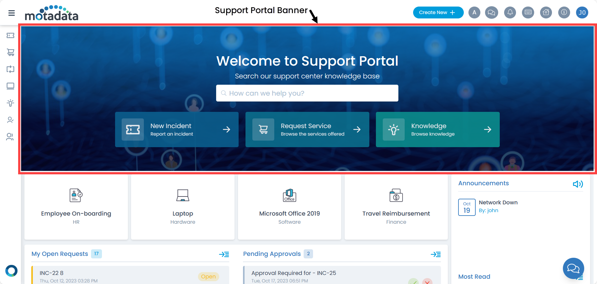 Support Portal Banner Image