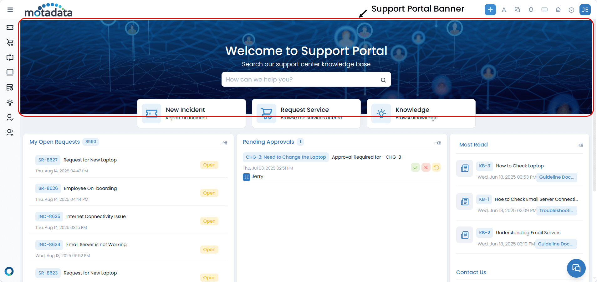 Support Portal Banner Image