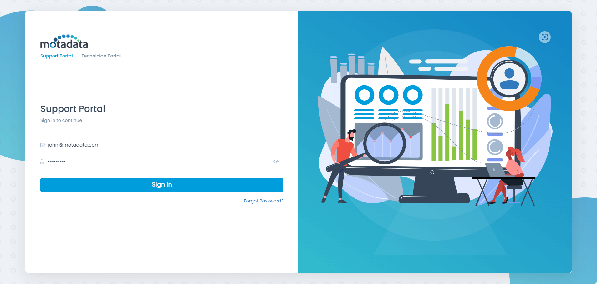 Separate Login Screen