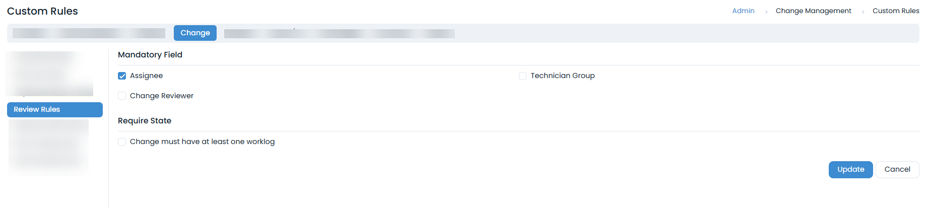 Rules to Review a Change