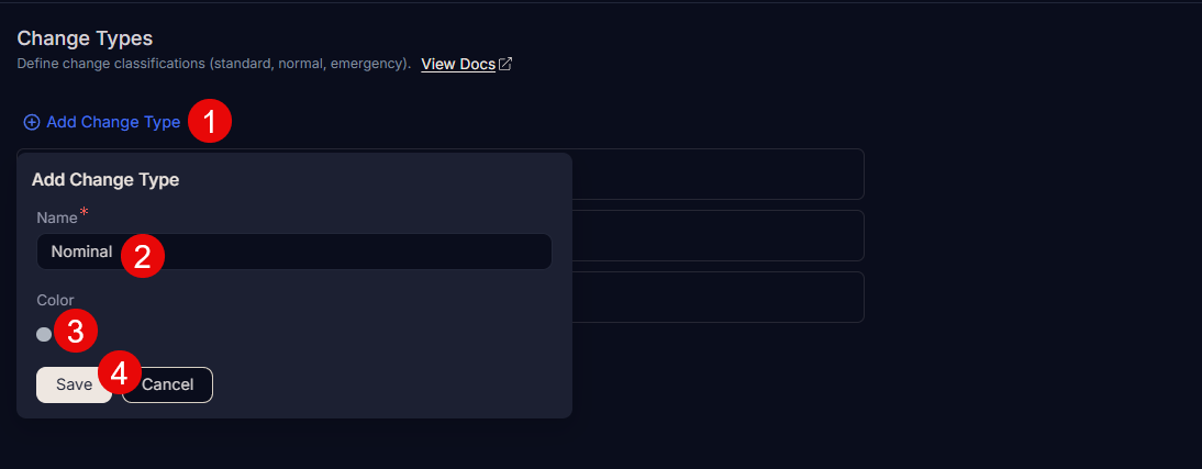 Adding a Change Type