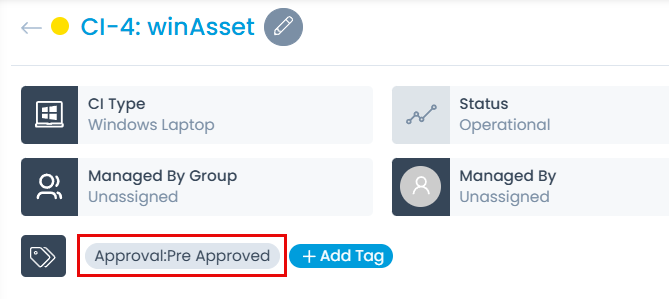 Pre-Approved Asset