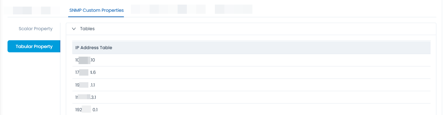 Tabular Properties