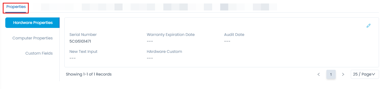 Hardware Properties