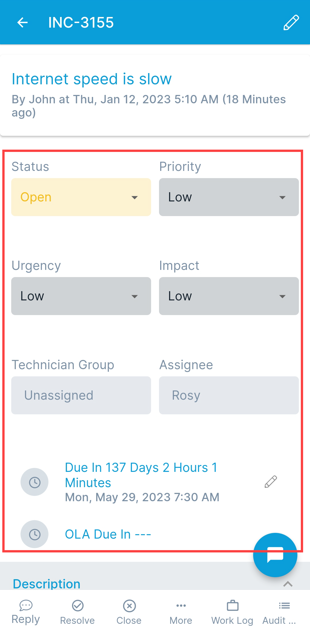 Properties showing Request Classifiers