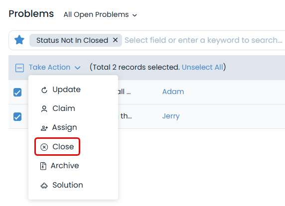 Closing Multiple Problems