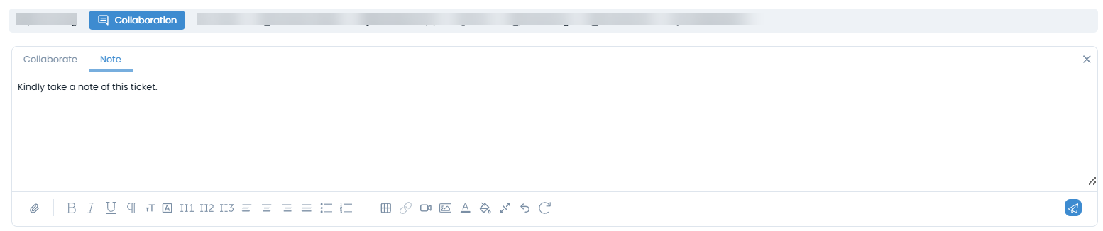 The Collaboration tab