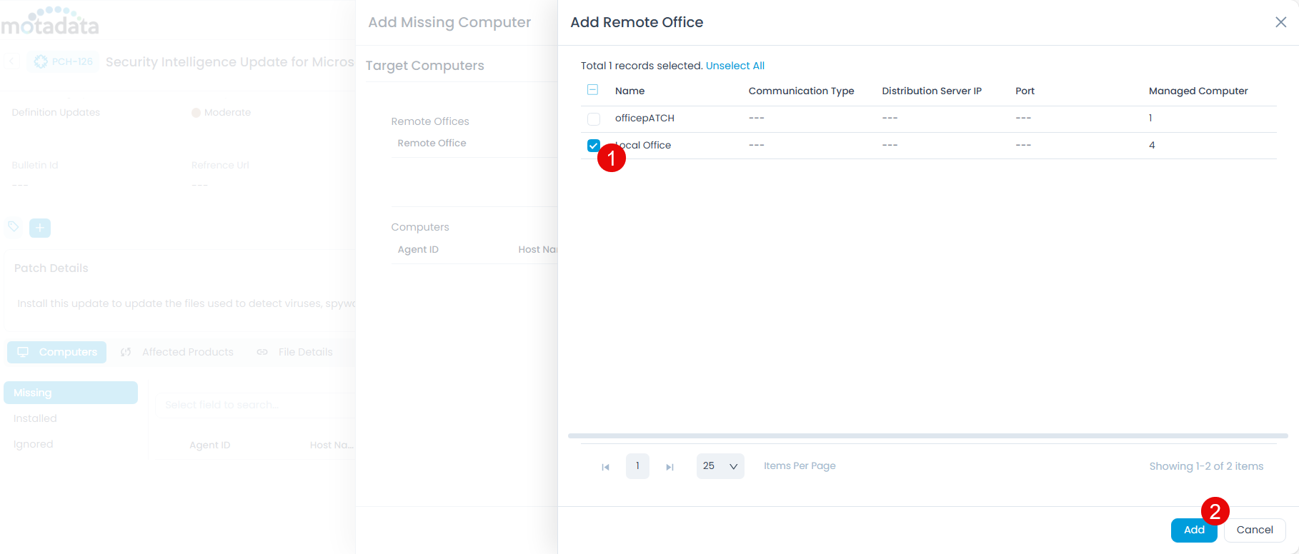 Add Remote Office Link